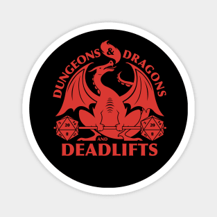 Dungeons and Dragons and Deadlifts Magnet